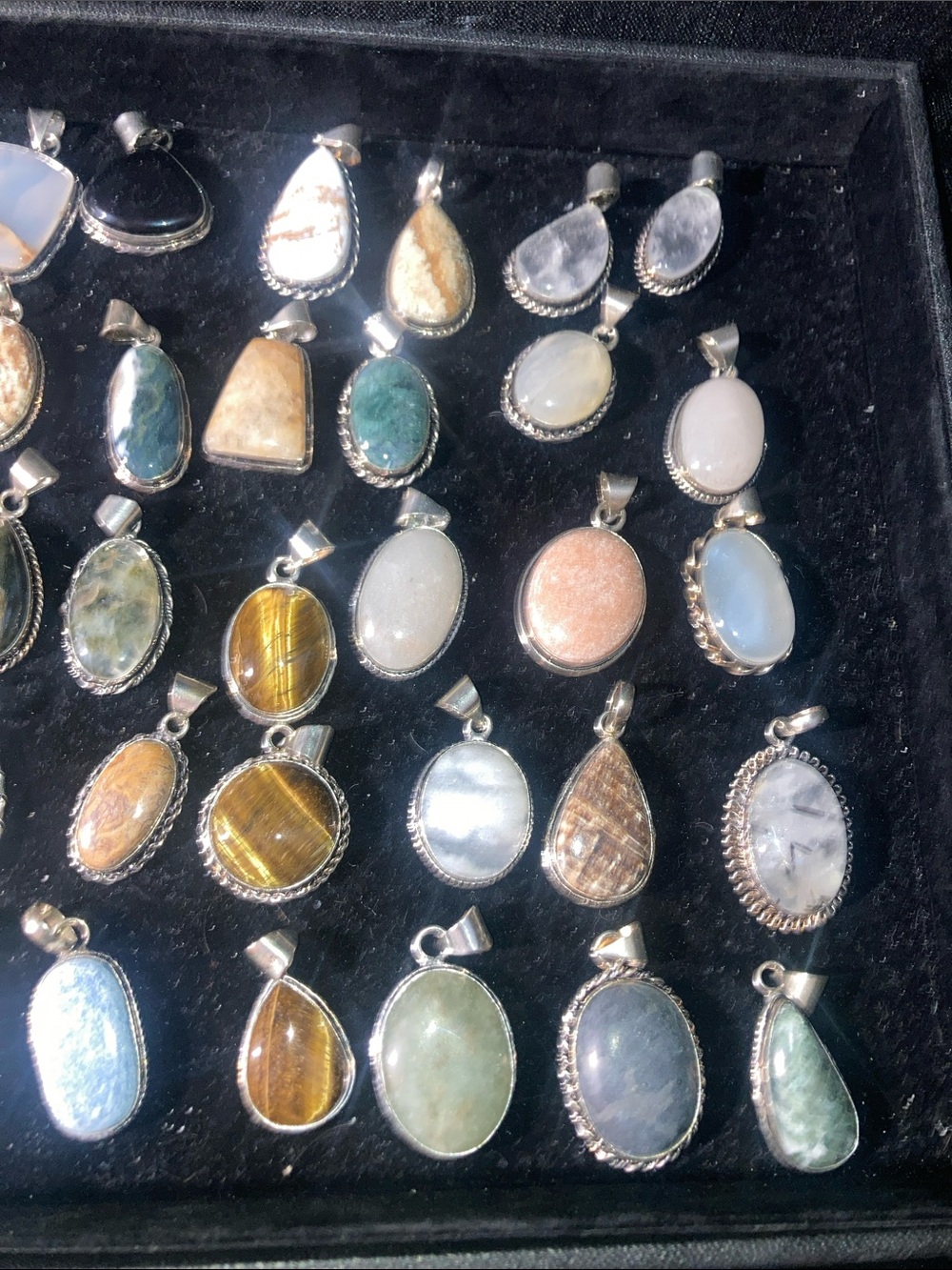 Randomly picked Gemstone Pendant stamped 925 or (pick one) - Picture 3 of 7
